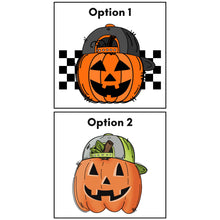 Load image into Gallery viewer, Pumpkin Snapback Sweatshirt | Halloween | Baby Infant Toddler Kids Adult | Holiday Gift | Fall Sweater Romper