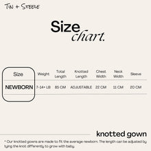 Load image into Gallery viewer, Personalized Knotted Gown with Hat | Custom Name | Bamboo Newborn Outfit | Baby Shower Gift