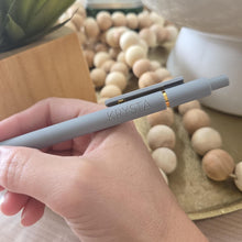 Load image into Gallery viewer, Set of 6 Personalized Pens, Laser Engraved, Aesthetic Classic Design, Soft Touch Finish, Fine Point Quick Dry Black Ink, Custom Gift