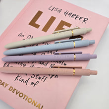 Load image into Gallery viewer, Set of 6 Personalized Pens, Laser Engraved, Aesthetic Classic Design, Soft Touch Finish, Fine Point Quick Dry Black Ink, Custom Gift