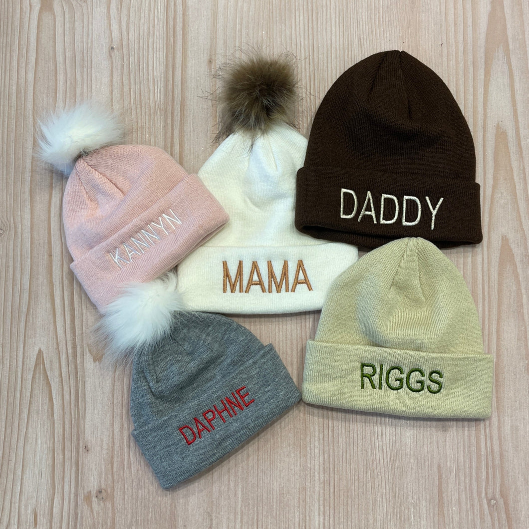 Embroidered Name Beanie