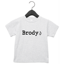 Load image into Gallery viewer, Smiley/Heart Name Shirt
