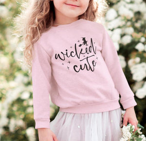 Wicked Cute Sweatshirt | Halloween Onesie | Baby Infant Toddler Romper | Kids Outfit | Holiday Gift